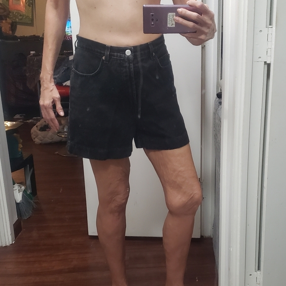 Vintage Bongo Black Denim Mom Shorts Size 11 - Picture 4 of 8